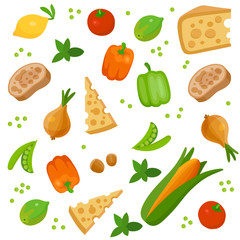Health food 100% organic food background