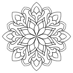 Ornamental simple mandala.