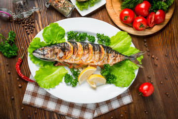 grilled mackerel. Tasty and healthy food