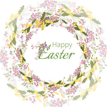 Elegant design greeting card Happy Easter