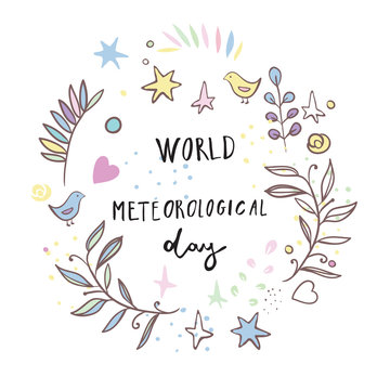 Greeting card of the World Meteorological Day