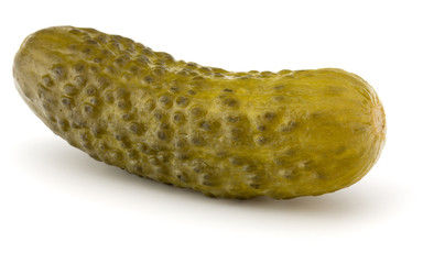 pickled or marinated  cucumber isolated on white background cutout