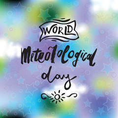 Greeting card of the World Meteorological Day