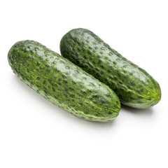 Cucumber vegetable isolated on white background cutout