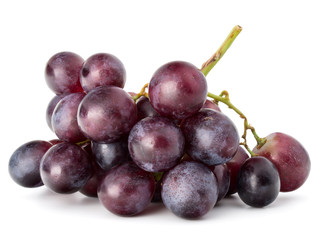 Red grape berry bunch isolated on white background cutout