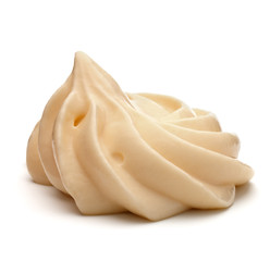 Obraz premium Mayonnaise swirl isolated on white background cutout