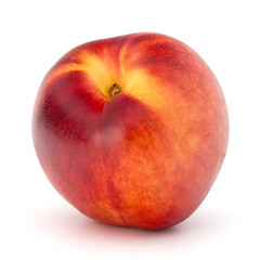 Nectarine fruit isolated on white background close up