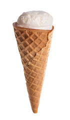 Ice cream in waffle