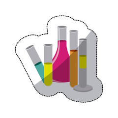color clinical laboratory icon, vector illustraction design image