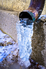 Obraz na płótnie Canvas ice at a tube