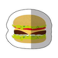 hamburger fast food icon, vector illustraction image