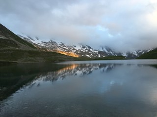 Coucher de soleil sur le Lac Jovet
