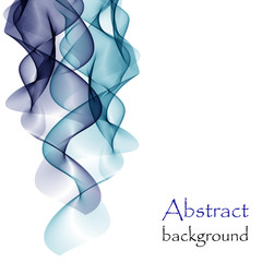 White background with blue waves