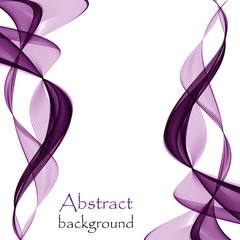 White background with abstract purple waves