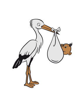 Stork baby birth