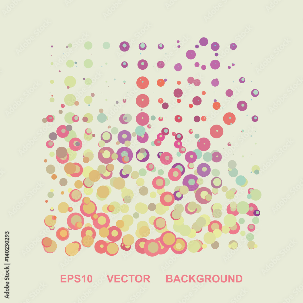 Poster abstract background with colorful dotted pattern