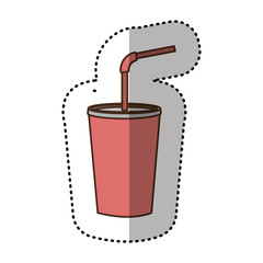 color drinks soda with flat icon, vector illustraction design