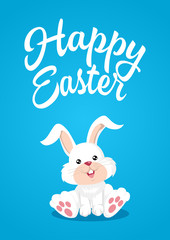 Obraz na płótnie Canvas Easter bunny with Happy Easter text