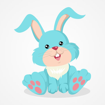 Cute cartoon of an easter bunny