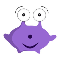 Monster on white background