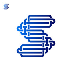 Abstract letter s - fabric logo