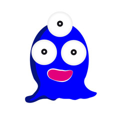 Monster on white background