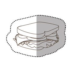 figure sandwich fast food icon, vector illustraction design image