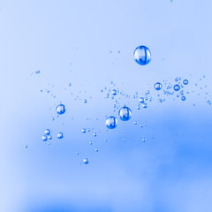 Air bubbles in water