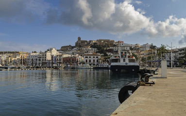 Obraz premium Port in ibiza town