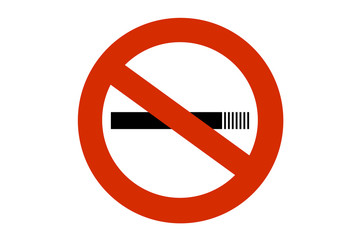 No smoking cigarette prohibited sign