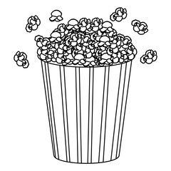 movie pop corn icon, vector illustraction design image