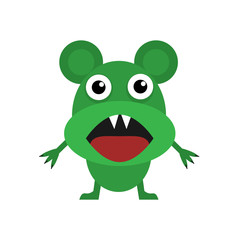 Cute green mouse