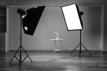Modern photography studio for object shooting