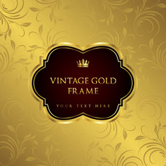 Luxury vintage frame and background - vector design