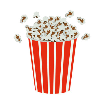 color movie pop corn icon, vector illustraction design image