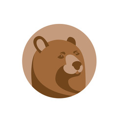 Bear  head  vector illustration style flat 