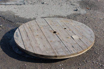Big Wooden circle on the ground