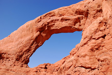 The Windows (South Window): Arches National Park at sunny day near Moab, Utah