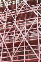 constructions for the renovation of the building facade