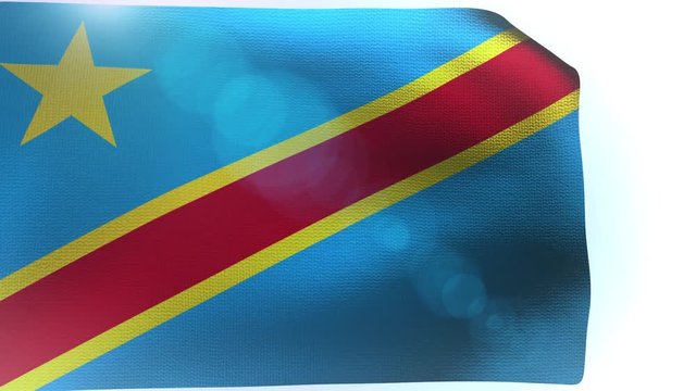 Flag of Democratic Republic of the Congo waving in the wind