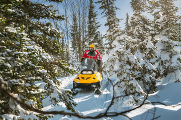 snowmobile driving
