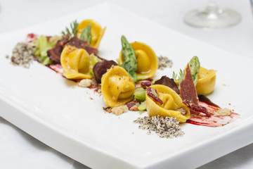 tortelini, yellow, tomato, herb, pasta, italian, sauce, red, fresh, cuisine