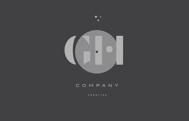 Obraz premium gh g h grey modern alphabet company letter logo icon