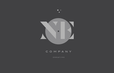 ne n e  grey modern alphabet company letter logo icon