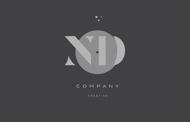 nd n d  grey modern alphabet company letter logo icon
