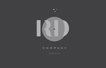 Obraz premium rd r d grey modern alphabet company letter logo icon