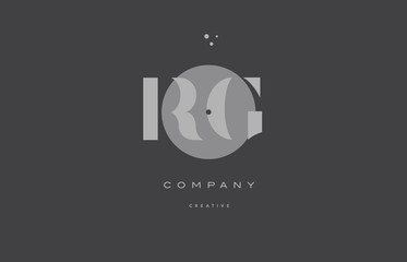 rg r g  grey modern alphabet company letter logo icon