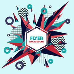 Low Poly Flyer style background Design Template