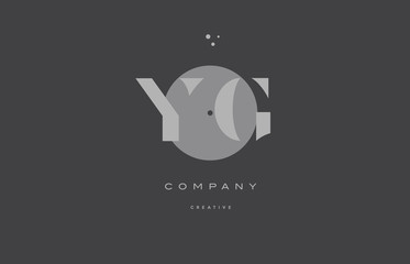 yg y g  grey modern alphabet company letter logo icon