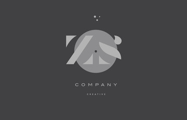 zs z s  grey modern alphabet company letter logo icon